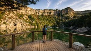 Vista panorámica de la Laguna Negra en Soria.